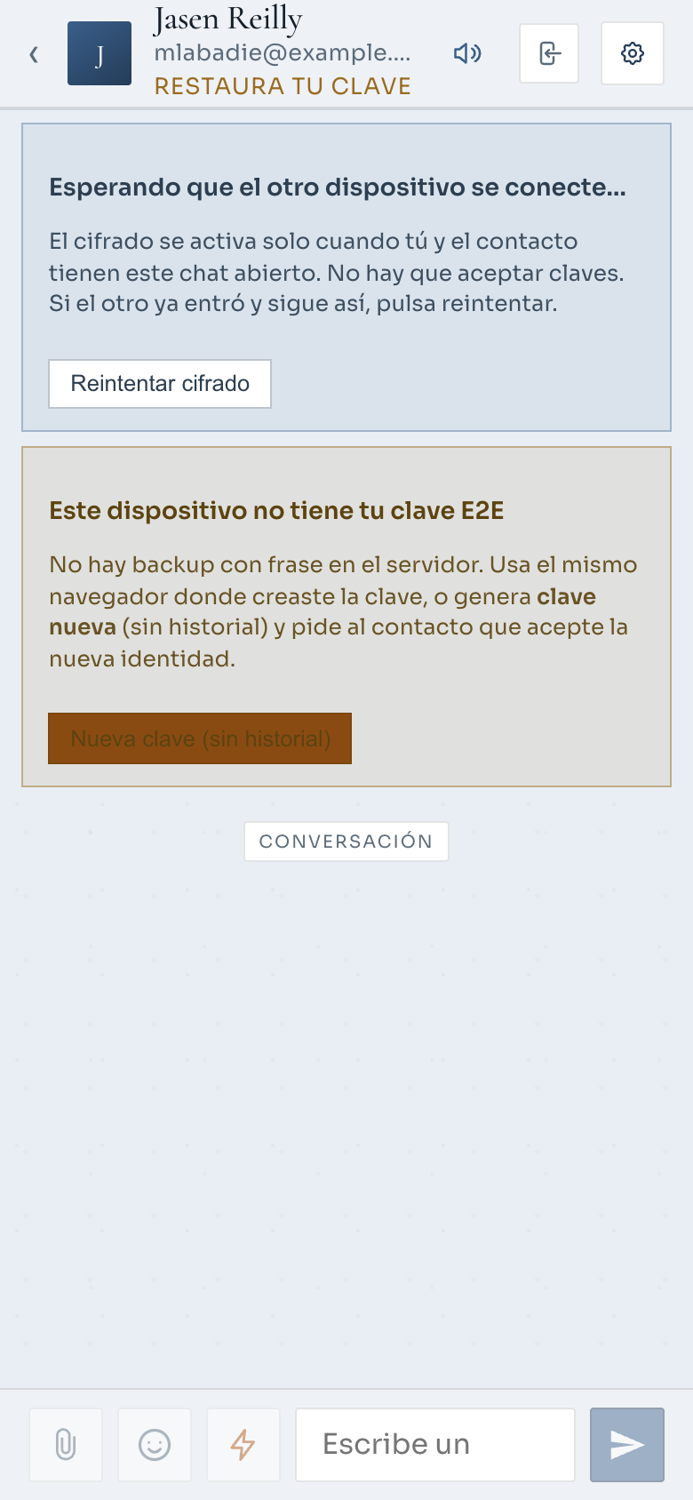 Banner Esperando que el otro dispositivo se conecte (móvil)